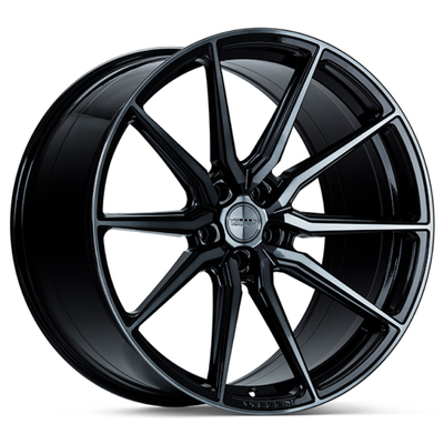 El rayo del negro brillante 5 de Vossen HF-3 rueda las configuraciones de Monoblock