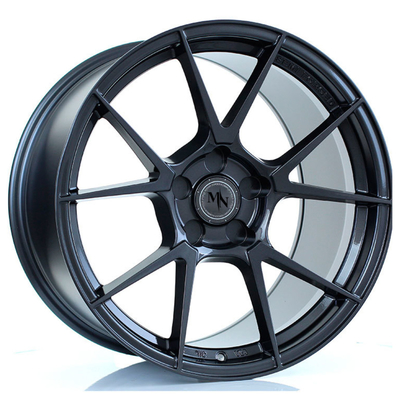 La parte alta 16" a 24" auto de la fragua del negro brillante rueda 6061-T6