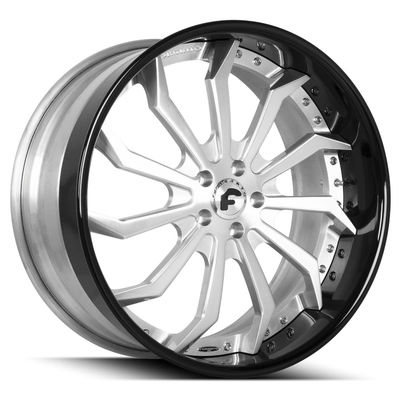 20 pulgadas Forgiato forjaron el plato profundo Chrome de Navaja de las ruedas que 3 pedazos bordean Navaja