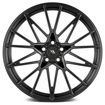 AGL58 Matt Black Porsche Forged Wheels escalonó los rayos