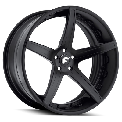 6061-T6 Forgiato Aggio-ECL Ruedas forjadas en negro brillante compensadas 60 mm 80 mm