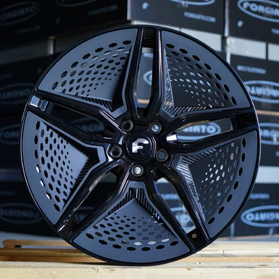 22" negro brillante Forgiato EV 001 Forgiato forjó los ajustes de ruedas para el Tesla Model S Model X