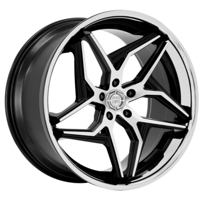 Lexani Spyder forjó las ruedas con la aleación de aluminio del negro brillante 6061-T6