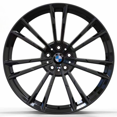 20" negro brillante forjó las ruedas para BMW 5 series