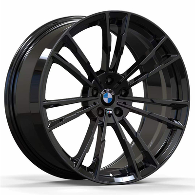 20" negro brillante forjó las ruedas para BMW 5 series