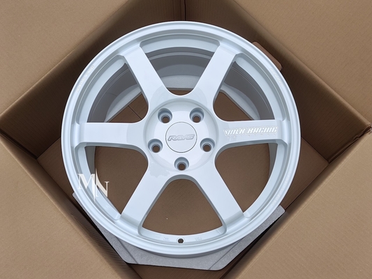 Volk que compite con la SAGA TE37 S-más la rociada 18X9.5 blanco +38 +45 5x114.3 5X120