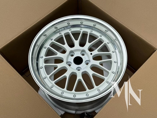 2 piezas de ruedas personalizadas forjadas BBS LM LMR LeMans Cinturones de oro para BMW 370z 350z