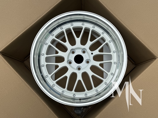 2 piezas de ruedas personalizadas forjadas BBS LM LMR LeMans Cinturones de oro para BMW 370z 350z