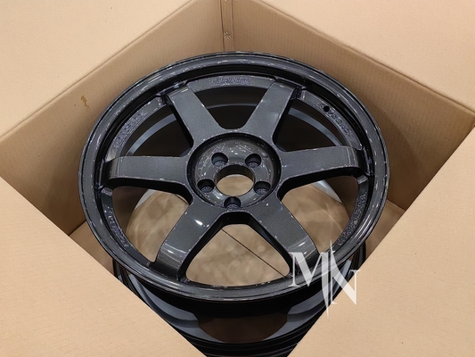 Volk Racing TE37 SL Ruedas Edición Negra III 4x100 5x120 18 19 20 pulgadas Doble cinturón negro personalizado