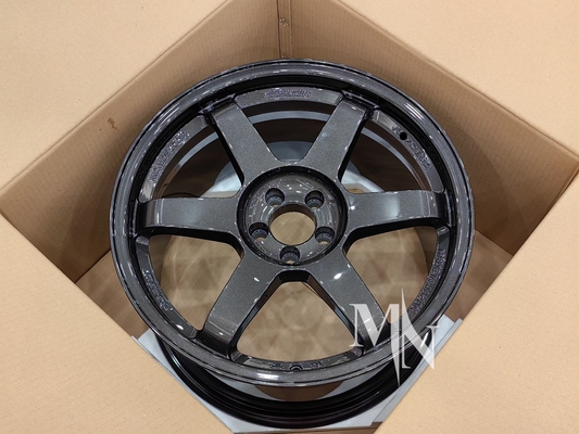 Volk Racing TE37 SL Ruedas Edición Negra III 4x100 5x120 18 19 20 pulgadas Doble cinturón negro personalizado