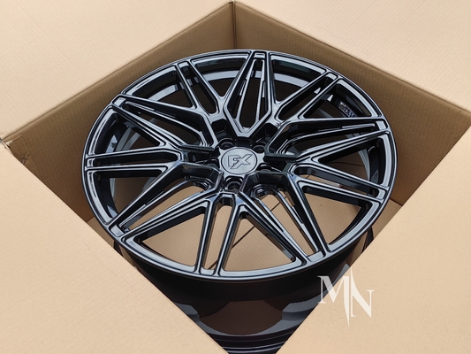 Vossen HF7 Ruedas negras brillantes para Audi RS6 C5 C6 C7 C8 18 19 20 21 22 pulgadas