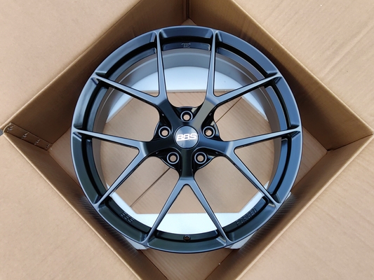 BBS Fi-R Ruedas negras de satén 6061-T6 Ruedas forjadas de aleación de aluminio