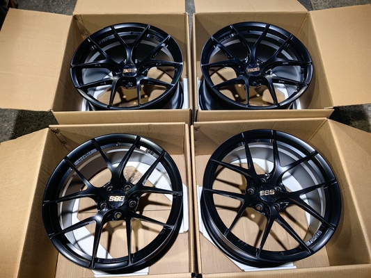 BBS Fi-R Ruedas negras de satén 6061-T6 Ruedas forjadas de aleación de aluminio
