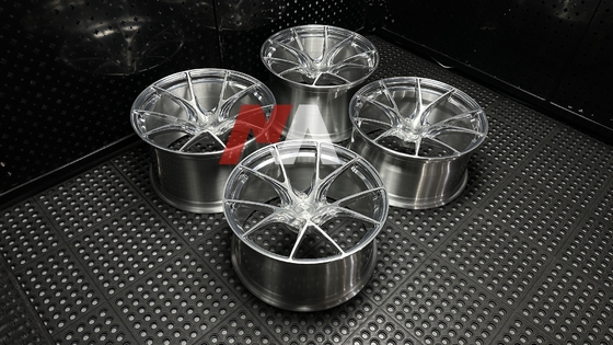 Llantas Forjadas BMW Plata Pulida Cara Cepillada Para F87 F80 F82 F90 M2 M3 M4 M5